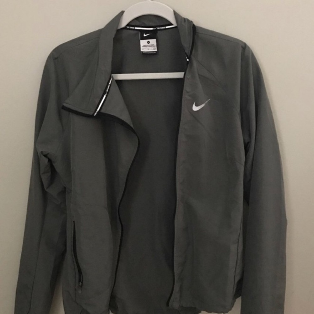 Grey Nike windbreaker